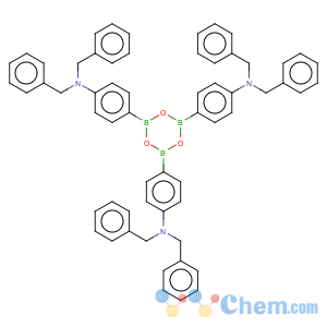 CAS No:796857-59-5 Benzenemethanamine,N,N',N''-(2,4,6-boroxintriyltri-4,1-phenylene)tris[N-(phenylmethyl)- (9CI)