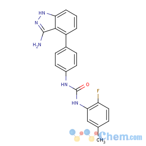 CAS No:796967-16-3 1-[4-(3-amino-1H-indazol-4-yl)phenyl]-3-(2-fluoro-5-methylphenyl)urea