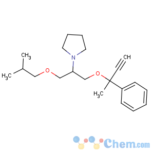 CAS No:79700-63-3 1-[1-(2-methylpropoxy)-3-(2-phenylbut-3-yn-2-yloxy)propan-2-yl]<br />pyrrolidine