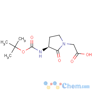 CAS No:79839-26-2 1-Pyrrolidineaceticacid, 3-[[(1,1-dimethylethoxy)carbonyl]amino]-2-oxo-, (3S)-
