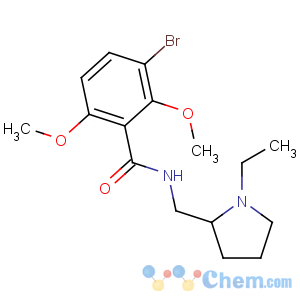 CAS No:80125-14-0 3-bromo-N-[[(2S)-1-ethylpyrrolidin-2-yl]methyl]-2,6-dimethoxybenzamide