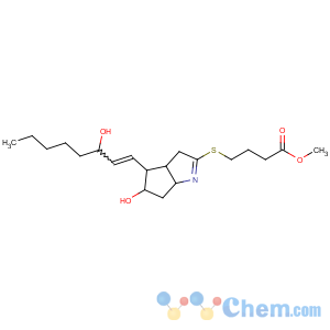 CAS No:80225-28-1 methyl<br />4-[[(3aS,4S,5S,6aR)-5-hydroxy-4-[(E,3R)-3-hydroxyoct-1-enyl]-3,3a,4,5,6,<br />6a-hexahydrocyclopenta[b]pyrrol-2-yl]sulfanyl]butanoate