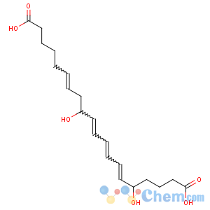 CAS No:80434-82-8 (5S,6Z,8E,10E,12R,14Z)-5,12-dihydroxyicosa-6,8,10,14-tetraenedioic acid