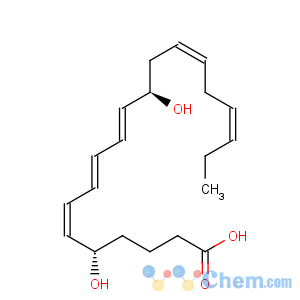 CAS No:80445-66-5 6,8,10,14,17-Eicosapentaenoicacid, 5,12-dihydroxy-, (5S,6Z,8E,10E,12R,14Z,17Z)-