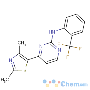 CAS No:8047-24-3 4-(2,4-dimethyl-1,<br />3-thiazol-5-yl)-N-[2-(trifluoromethyl)phenyl]pyrimidin-2-amine