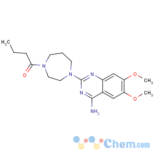 CAS No:80755-51-7 1-[4-(4-amino-6,7-dimethoxyquinazolin-2-yl)-1,<br />4-diazepan-1-yl]butan-1-one