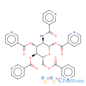 CAS No:80763-86-6 b-D-Glucopyranose,2-deoxy-2-[(3-pyridinylcarbonyl)amino]-, 1,3,4,6-tetra-3-pyridinecarboxylate
