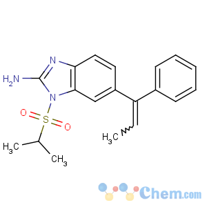 CAS No:80883-55-2 6-[(E)-1-phenylprop-1-enyl]-1-propan-2-ylsulfonylbenzimidazol-2-amine