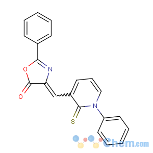 CAS No:80947-47-3 5(4H)-Oxazolone,4-[(1,2-dihydro-1-phenyl-2-thioxo-3-pyridinyl)methylene]-2-phenyl-