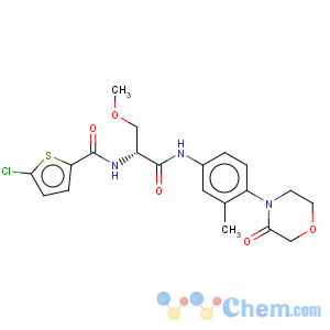 CAS No:811811-33-3 2-Thiophenecarboxamide,5-chloro-N-[(1R)-1-(methoxymethyl)-2-[[3-methyl-4-(3-oxo-4-morpholinyl)phenyl]amino]-2-oxoethyl]-