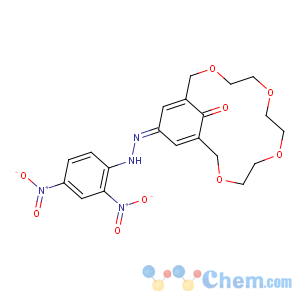 CAS No:81238-57-5 16-[(2,4-dinitrophenyl)hydrazinylidene]-3,6,9,<br />12-tetraoxabicyclo[12.3.1]octadeca-1(17),14-dien-18-one