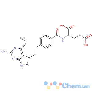 CAS No:81295-32-1 (2S)-2-[[4-[2-(2-amino-4-ethyl-7H-pyrrolo[2,<br />3-d]pyrimidin-5-yl)ethyl]benzoyl]amino]pentanedioic acid