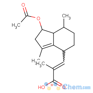 CAS No:81397-67-3 2-Propenoic acid,3-[1-(acetyloxy)-2,4,5,6,7,7a-hexahydro-3,7-dimethyl-1H-inden-4-yl]-2-methyl-