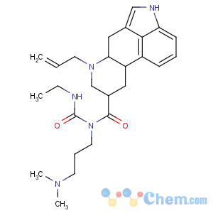 CAS No:81409-90-7 (6aR,9R,<br />10aR)-N-[3-(dimethylamino)propyl]-N-(ethylcarbamoyl)-7-prop-2-enyl-6,6a,<br />8,9,10,10a-hexahydro-4H-indolo[4,3-fg]quinoline-9-carboxamide