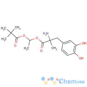 CAS No:81660-38-0 1-(2,2-dimethylpropionyloxy)ethyl 3-hydroxy-alpha-methyl-L-tyrosinate