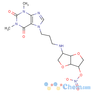 CAS No:81792-35-0 [(3S,3aR,6S,6aS)-3-[3-(1,3-dimethyl-2,6-dioxopurin-7-yl)propylamino]-2,<br />3,3a,5,6,6a-hexahydrofuro[3,2-b]furan-6-yl] nitrate