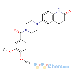 CAS No:81840-15-5 6-[4-(3,4-dimethoxybenzoyl)piperazin-1-yl]-3,4-dihydro-1H-quinolin-2-one
