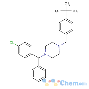 CAS No:82-95-1 1-[(4-tert-butylphenyl)methyl]-4-[(4-chlorophenyl)-phenylmethyl]<br />piperazine