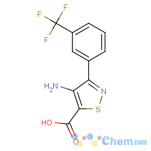 CAS No:82114-19-0 5-Isothiazolecarboxylicacid, 4-amino-3-[3-(trifluoromethyl)phenyl]-