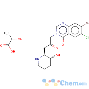 CAS No:82186-71-8 7-bromo-6-chloro-3-[3-[(3R)-3-hydroxy-2-piperidyl]-2-oxo-propyl]quinazolin-4-one