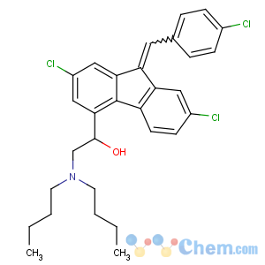 CAS No:82186-77-4 2-(dibutylamino)-1-[(9Z)-2,<br />7-dichloro-9-[(4-chlorophenyl)methylidene]fluoren-4-yl]ethanol