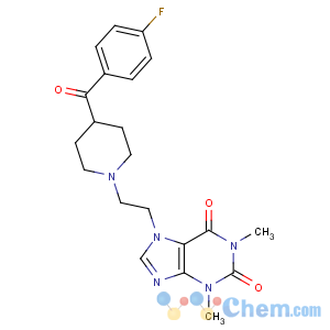 CAS No:82190-91-8 7-[2-[4-(4-fluorobenzoyl)piperidin-1-yl]ethyl]-1,3-dimethylpurine-2,<br />6-dione