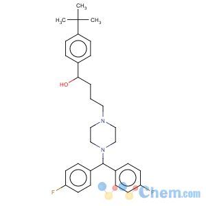 CAS No:82190-92-9 1-Piperazinebutanol,4-[bis(4-fluorophenyl)methyl]-a-[4-(1,1-dimethylethyl)phenyl]-