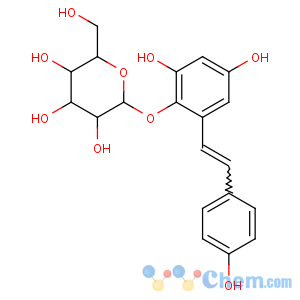 CAS No:82373-94-2 (2S,3R,4S,5S,6R)-2-[2,<br />4-dihydroxy-6-[2-(4-hydroxyphenyl)ethenyl]phenoxy]-6-(hydroxymethyl)<br />oxane-3,4,5-triol