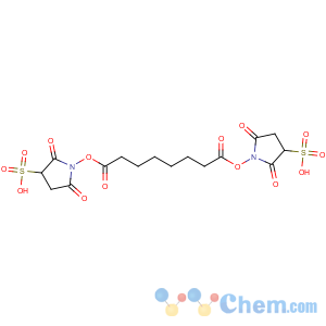 CAS No:82436-77-9 1-[8-(2,5-dioxo-3-sulfopyrrolidin-1-yl)oxy-8-oxooctanoyl]oxy-2,<br />5-dioxopyrrolidine-3-sulfonic acid