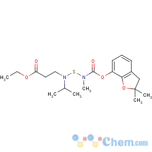 CAS No:82560-54-1 ethyl<br />3-[[(2,<br />2-dimethyl-3H-1-benzofuran-7-yl)oxycarbonyl-methylamino]sulfanyl-propan-<br />2-ylamino]propanoate