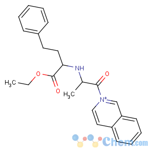 CAS No:82586-54-7 ethyl<br />2-[(1-isoquinolin-2-ium-2-yl-1-oxopropan-2-yl)amino]-4-phenylbutanoate