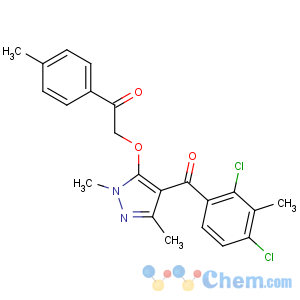 CAS No:82692-44-2 2-[4-(2,4-dichloro-3-methylbenzoyl)-2,<br />5-dimethylpyrazol-3-yl]oxy-1-(4-methylphenyl)ethanone
