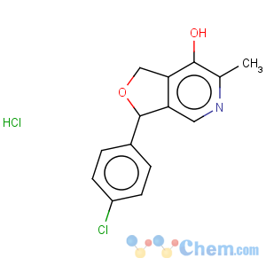 CAS No:82747-56-6 Furo[3,4-c]pyridin-7-ol,3-(4-chlorophenyl)-1,3-dihydro-6-methyl-, hydrochloride (1:1)