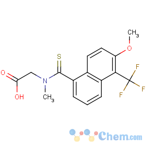 CAS No:82964-04-3 2-[[6-methoxy-5-(trifluoromethyl)naphthalene-1-carbothioyl]-methylamino]<br />acetic acid