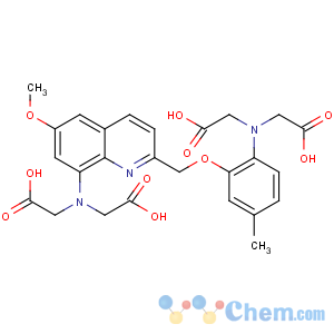 CAS No:83014-44-2 Glycine,N-[2-[[8-[bis(carboxymethyl)amino]-6-methoxy-2-quinolinyl]methoxy]-4-methylphenyl]-N-(carboxymethyl)-(9CI)
