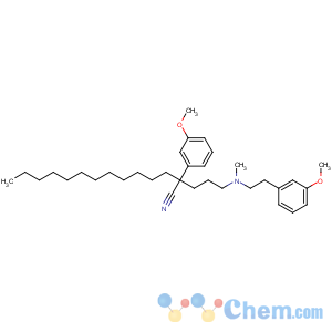 CAS No:83200-10-6 2-(3-methoxyphenyl)-2-[3-[2-(3-methoxyphenyl)ethyl-methylamino]propyl]<br />tetradecanenitrile