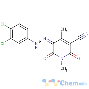 CAS No:83249-52-9 (5E)-5-[(3,4-dichlorophenyl)hydrazinylidene]-1,4-dimethyl-2,<br />6-dioxopyridine-3-carbonitrile