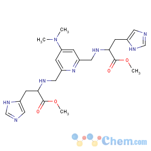 CAS No:83271-10-7 methyl<br />(2S)-2-[[4-(dimethylamino)-6-[[[(2S)-3-(1H-imidazol-5-yl)-1-methoxy-1-<br />oxopropan-2-yl]amino]methyl]pyridin-2-yl]methylamino]-3-(1H-imidazol-5-<br />yl)propanoate