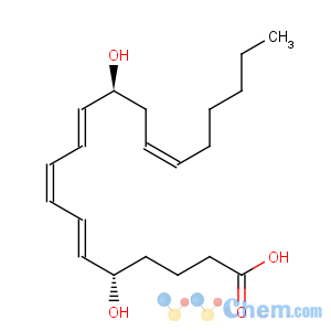 CAS No:83709-73-3 6,8,10,14-Eicosatetraenoicacid, 5,12-dihydroxy-, (5S,6Z,8E,10E,12S,14Z)-