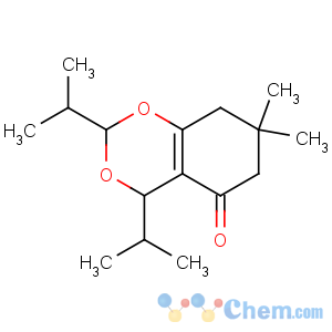 CAS No:83814-62-4 5H-1,3-Benzodioxin-5-one,4,6,7,8-tetrahydro-7,7-dimethyl-2,4-bis(1-methylethyl)-
