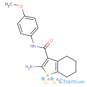 CAS No:83822-33-7 Benzo[b]thiophene-3-carboxamide,2-amino-4,5,6,7-tetrahydro-N-(4-methoxyphenyl)-