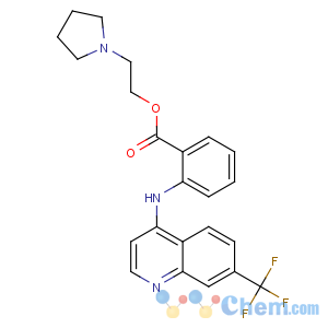 CAS No:83863-79-0 2-pyrrolidin-1-ylethyl<br />2-[[7-(trifluoromethyl)quinolin-4-yl]amino]benzoate