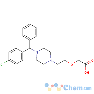 CAS No:83881-51-0 2-[2-[4-[(4-chlorophenyl)-phenylmethyl]piperazin-1-yl]ethoxy]acetic acid