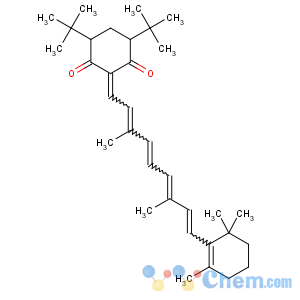 CAS No:84012-43-1 4,6-ditert-butyl-2-[(2E,4E,6E,8E)-3,7-dimethyl-9-(2,6,<br />6-trimethylcyclohexen-1-yl)nona-2,4,6,8-tetraenylidene]cyclohexane-1,<br />3-dione