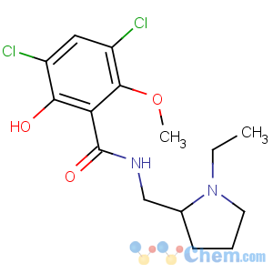 CAS No:84225-95-6 3,<br />5-dichloro-N-[[(2S)-1-ethylpyrrolidin-2-yl]methyl]-2-hydroxy-6-<br />methoxybenzamide