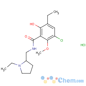 CAS No:84226-12-0 5-chloro-3-ethyl-N-[(1-ethylpyrrolidin-2-yl)methyl]-2-hydroxy-6-<br />methoxybenzamide