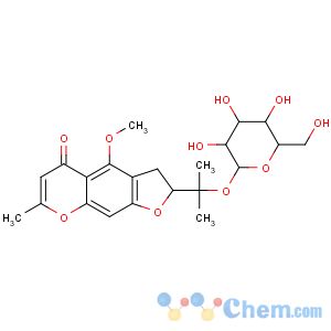 CAS No:84272-85-5 4-methoxy-7-methyl-2-[2-[(2S,3R,4S,5S,6R)-3,4,<br />5-trihydroxy-6-(hydroxymethyl)oxan-2-yl]oxypropan-2-yl]-2,<br />3-dihydrofuro[3,2-g]chromen-5-one