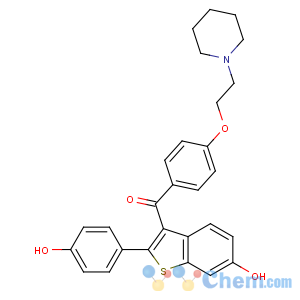 CAS No:84449-90-1 [6-hydroxy-2-(4-hydroxyphenyl)-1-benzothiophen-3-yl]-[4-(2-piperidin-1-<br />ylethoxy)phenyl]methanone