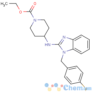 CAS No:84501-68-8 ethyl<br />4-[[1-[(4-fluorophenyl)methyl]benzimidazol-2-yl]amino]piperidine-1-<br />carboxylate