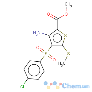 CAS No:845266-18-4 2-Thiophenecarboxylicacid, 3-amino-4-[(4-chlorophenyl)sulfonyl]-5-(methylthio)-, methyl ester